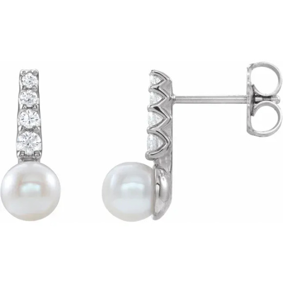 These freshwater cultured pearl earrings are perfect worn alone or paired with a pearl necklace for a posh look.