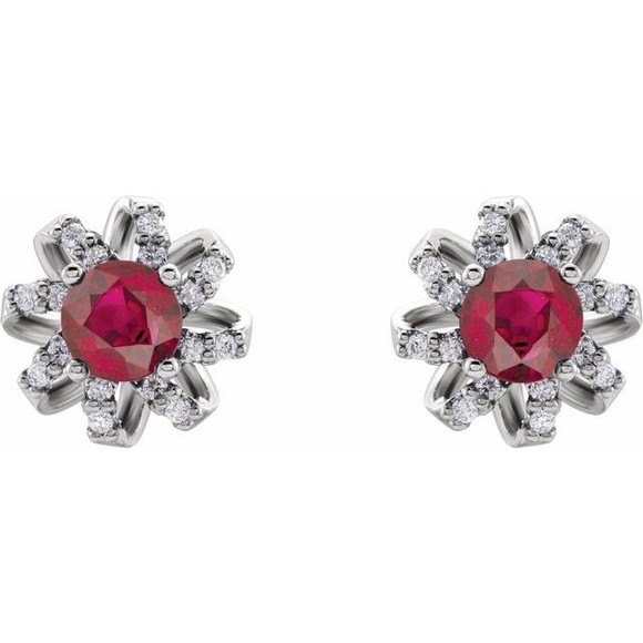 The birthstone of July, rubies symbolize royalty, power and passion, and are said to bring vitality, courage, romance and friendship to those who wear them. These brilliant ruby earrings are the perfect piece for your special someone.