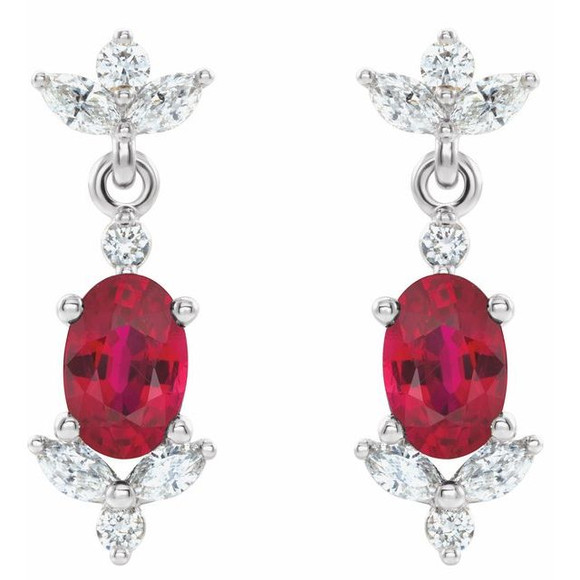 The birthstone of July, rubies symbolize royalty, power and passion, and are said to bring vitality, courage, romance and friendship to those who wear them. These brilliant ruby earrings are the perfect piece for your special someone.