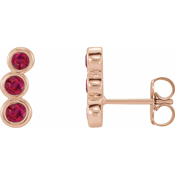 The birthstone of July, rubies symbolize royalty, power and passion, and are said to bring vitality, courage, romance and friendship to those who wear them. These brilliant ruby earrings are the perfect piece for your special someone.