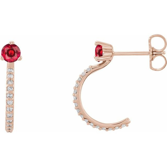 The birthstone of July, rubies symbolize royalty, power and passion, and are said to bring vitality, courage, romance and friendship to those who wear them. These brilliant ruby earrings are the perfect piece for your special someone.