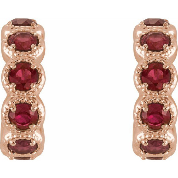 The birthstone of July, rubies symbolize royalty, power and passion, and are said to bring vitality, courage, romance and friendship to those who wear them. These brilliant ruby earrings are the perfect piece for your special someone.