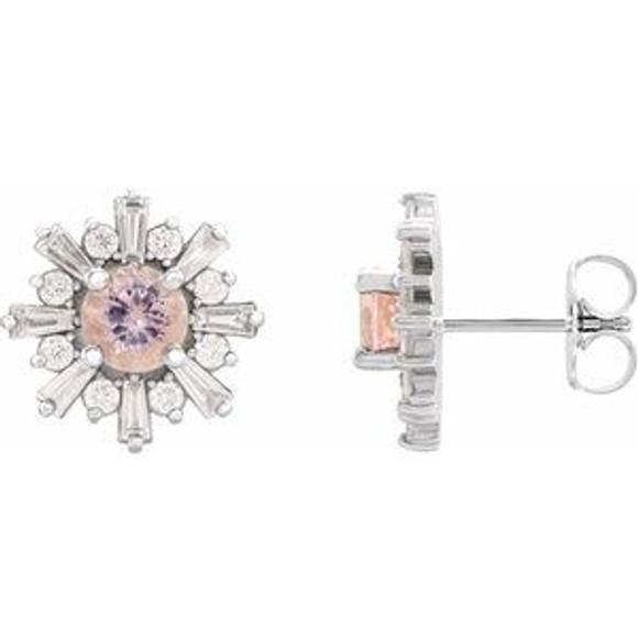 Turn heads with these eye-catching morganite earrings.