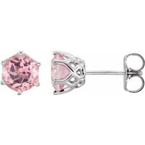 Turn heads with these eye-catching morganite earrings.