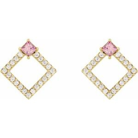 Take your look from ready to resplendent with these pink tourmaline earrings.