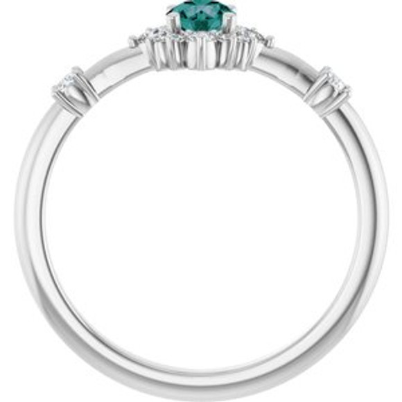 A colorful way to show your love, this alexandrite ring is the start of something beautiful.