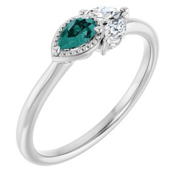 A colorful way to show your love, this alexandrite ring is the start of something beautiful.