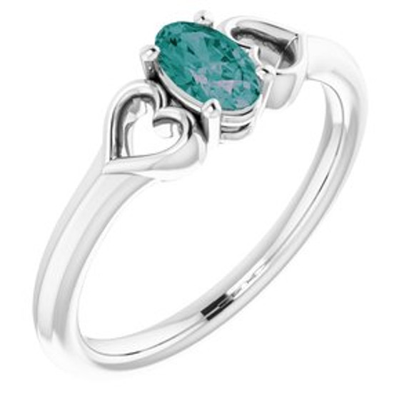 A colorful way to show your love, this alexandrite ring is the start of something beautiful.