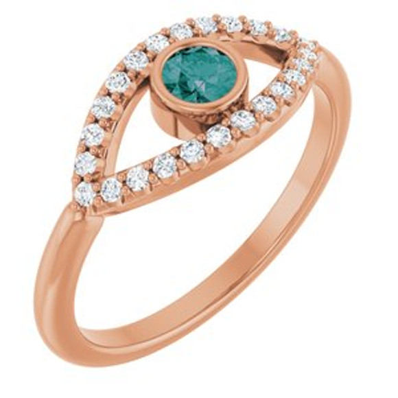 A colorful way to show your love, this alexandrite ring in 14k rose gold is the start of something beautiful.