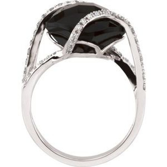 Wear bold color in a sophisticated way with this black onyx ring, an anytime choice you'll turn to often.