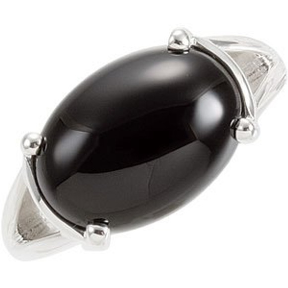 Wear bold color in a sophisticated way with this black onyx ring, an anytime choice you'll turn to often.