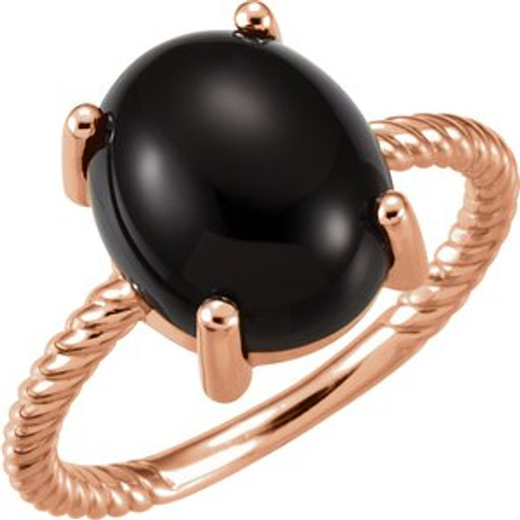 Wear bold color in a sophisticated way with this black onyx ring, an anytime choice you'll turn to often.