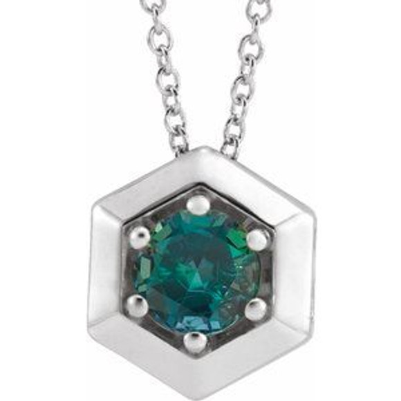 Charm your June-born girl with this beautiful alexandrite pendant.