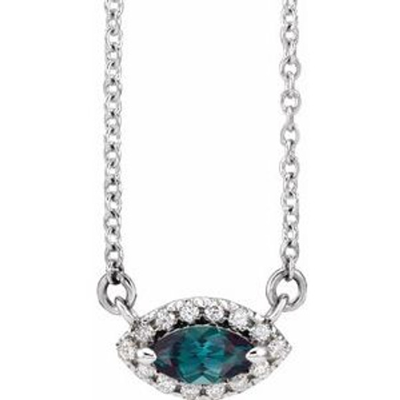 Charm your June-born girl with this beautiful alexandrite pendant.