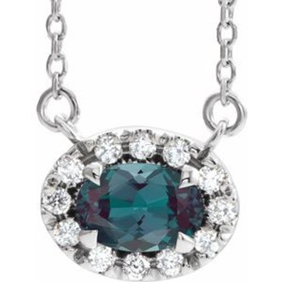 Charm your June-born girl with this beautiful alexandrite pendant.