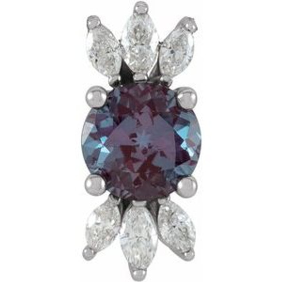 Charm your June-born girl with this beautiful alexandrite pendant.