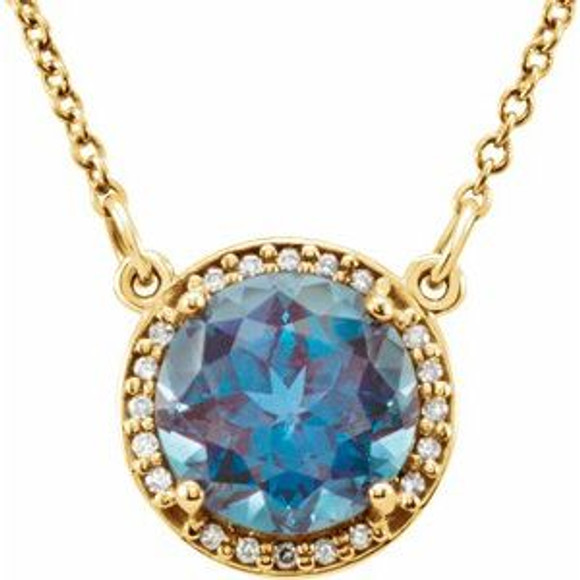 Charm your June-born girl with this beautiful alexandrite pendant.