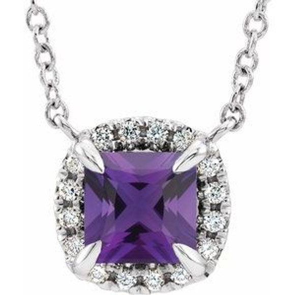 Make a glamorous statement with this stunning amethyst pendant.