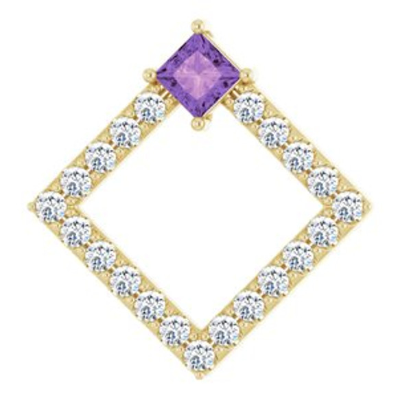 Make a glamorous statement with this stunning amethyst pendant.