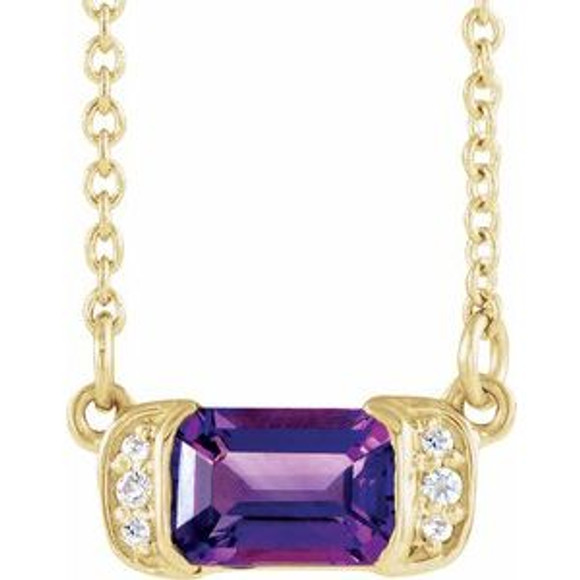 Make a glamorous statement with this stunning amethyst pendant.