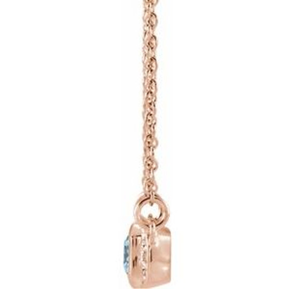 Charm your March-born girl with this beautiful gemstone pendant.