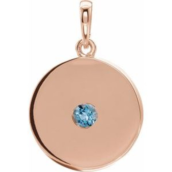 Charm your March-born girl with this beautiful gemstone pendant.