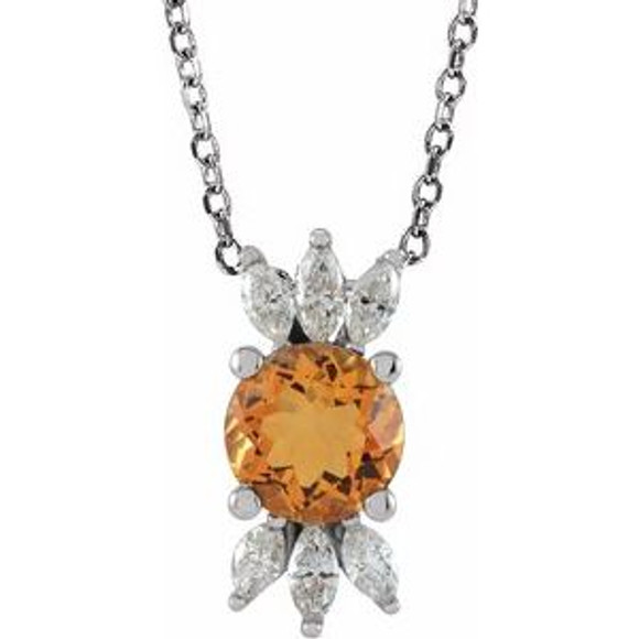 Celebrate their November birthday with this smart and stylish citrine pendant.