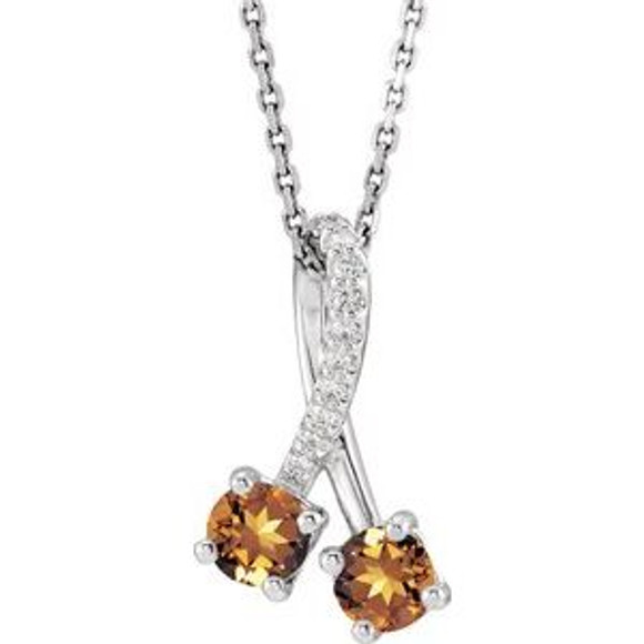 Celebrate their November birthday with this smart and stylish citrine pendant.