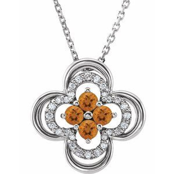 Celebrate their November birthday with this smart and stylish citrine pendant.