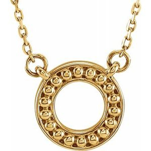 Make a statement with this beaded circle 16-18" necklace. You will reach for this one over and over again.