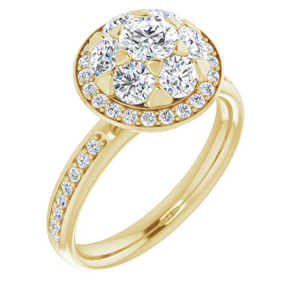 Sparkling and sentimental, this diamond engagement ring will take her breath away.