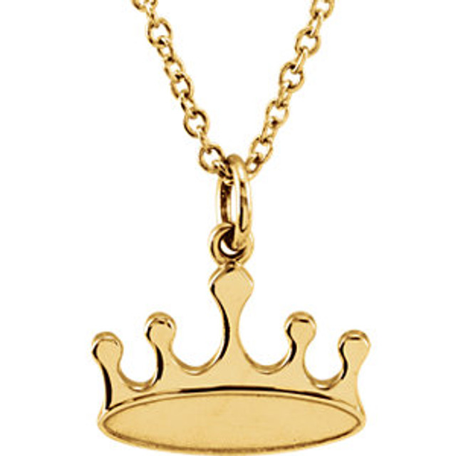 Fit for a queen, this crown pendant is a regal addition to her wardrobe.