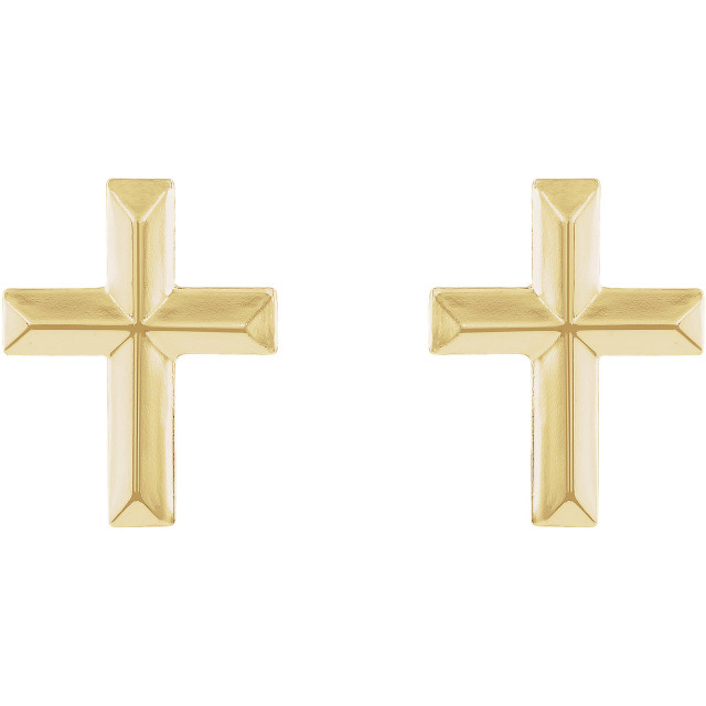 Crosses don’t have to be large in stature to have a big impact. The significance of these symbols is recognized across generations and cultures, enabling them to send a message about what you believe in a millisecond. These cleanly-cut cross studs make a statement of faith that’s evident despite their petite size. Although they’re small in size, these earrings stand strong, serving as no-nonsense pictures of your gratitude for what Jesus did for you on the cross. 