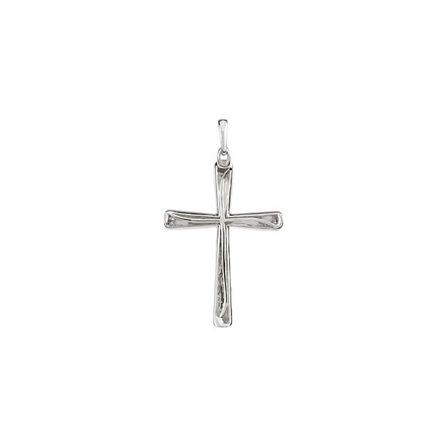 As dazzling and brilliant as your faith this sleek and simple cross is fashioned of micro pave with sparkling round diamond accents. Simple meaningful and dazzling with diamonds this cross pendant has it all. Fashioned in 14K white gold this traditional design is beautifully set with shimmering white diamonds. Radiant with 1/4 ct. t.w. of diamonds and polished to a brilliant shine.