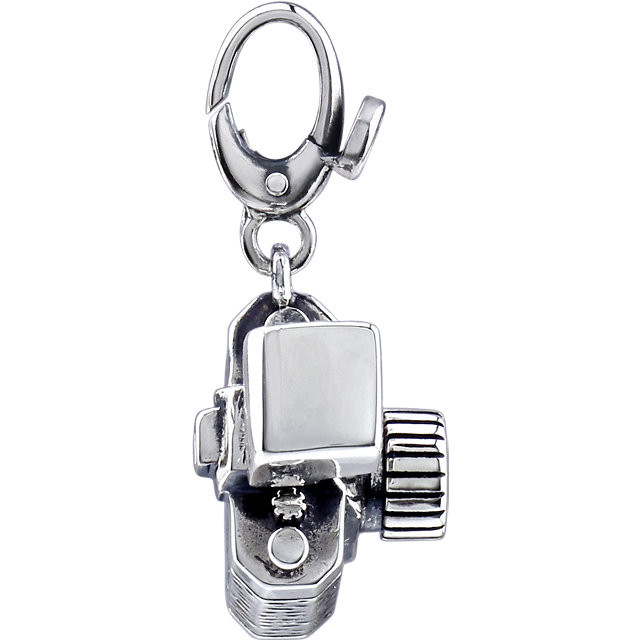 Photography is a window to the world around us. Wear your passion with pride with this sterling silver camera charm. Polished to a brilliant shine!