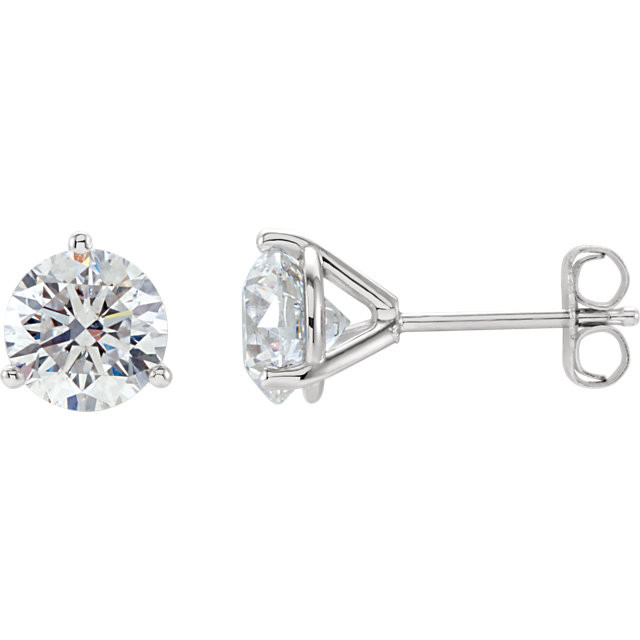 Straightforward studs for the woman who knows what she wants, whose outstanding natural beauty calls for subtle adornment. 14K white gold holds a single diamond in each stud earring, totaling 2.00 ct. t.w. of brilliance to sparkle alongside her radiant smile.