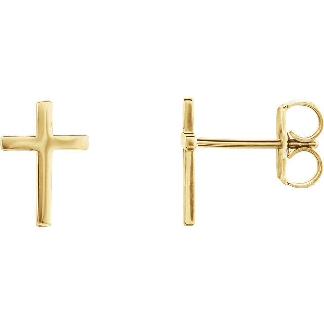 Crosses don’t have to be large in stature to have a big impact. The significance of these symbols is recognized across generations and cultures, enabling them to send a message about what you believe in a millisecond. These cleanly-cut cross studs make a statement of faith that’s evident despite their petite size. Although they’re small in size, these earrings stand strong, serving as no-nonsense pictures of your gratitude for what Jesus did for you on the cross. 