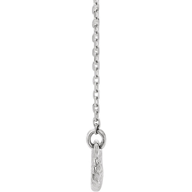 Simple Platinum rope infinity-inspired 16" necklace. Wonderfully symbolic design means forever, what a loving gift.