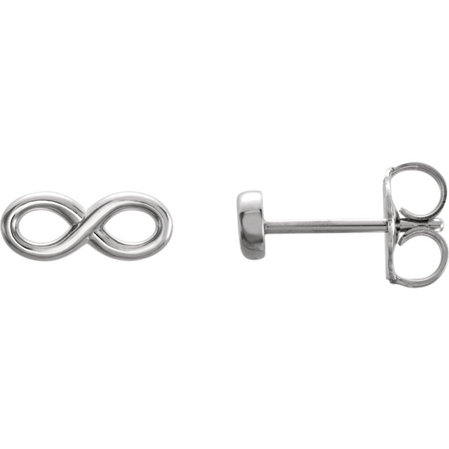 Simple 14k gold infinity-inspired earrings. Wonderfully symbolic design means forever, what a loving gift.