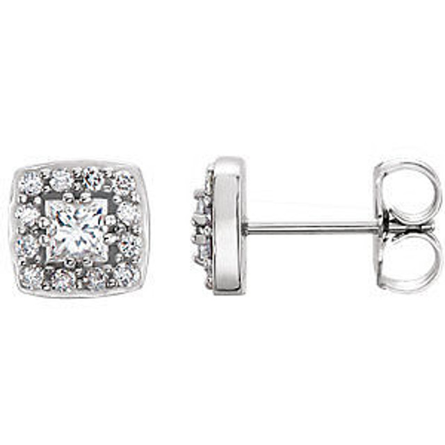 These exquisite diamond cluster stud earrings offer beauty equaled only to her own. Stunning in 14K white gold, these earrings feature 26 dazzling diamonds. Classic and elegant, these earrings captivate with 1/2 ct. t.w. of diamonds and a polished shine.
