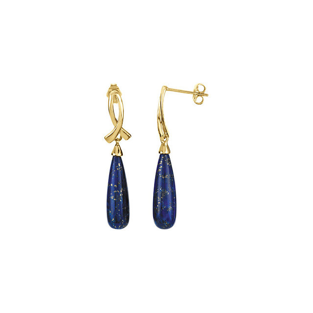 Add something unique to your style with these classic lapis earrings which have an approximate weight of 10.94 ctw. They make for a great anniversary, birthday, or weddings day gift.