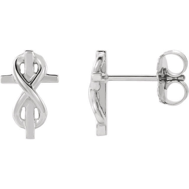 Superb style is found in these sterling silver infinity inspired earrings. Polished to a brilliant shine.