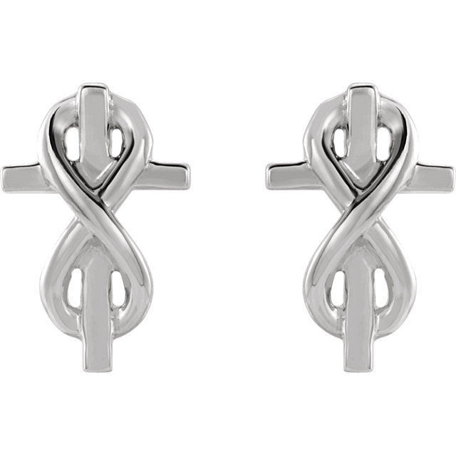 Superb style is found in these sterling silver infinity inspired earrings. Polished to a brilliant shine.