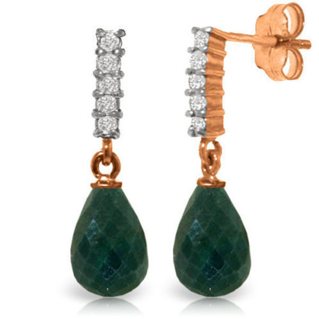 This gorgeous, affordable stud emerald pair of earrings is perfect for you or a loved one. Forged by hand with passion and precision, this piece is a pure example of how beautiful it is when gemstones and gold come together to form exquisite jewelry that will dazzle the eye and last for generations to come. Available in 14K yellow, white or rose gold.