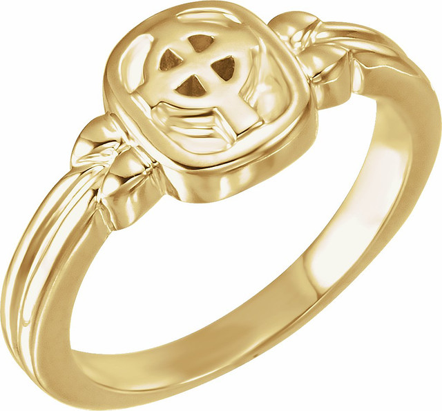 When we find ourselves tossed by deafening seas of life, we always carry a cross to center our focus and move our thoughts in the right direction. We pray. We seek divine intervention. Celtic-Inspired Cross Ring In 18K Yellow Gold