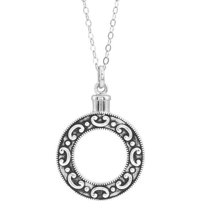 As a unique keepsake, cremation jewelry allows the wearer to carry a small portion of their departed loved one's ashes within the jewelry.