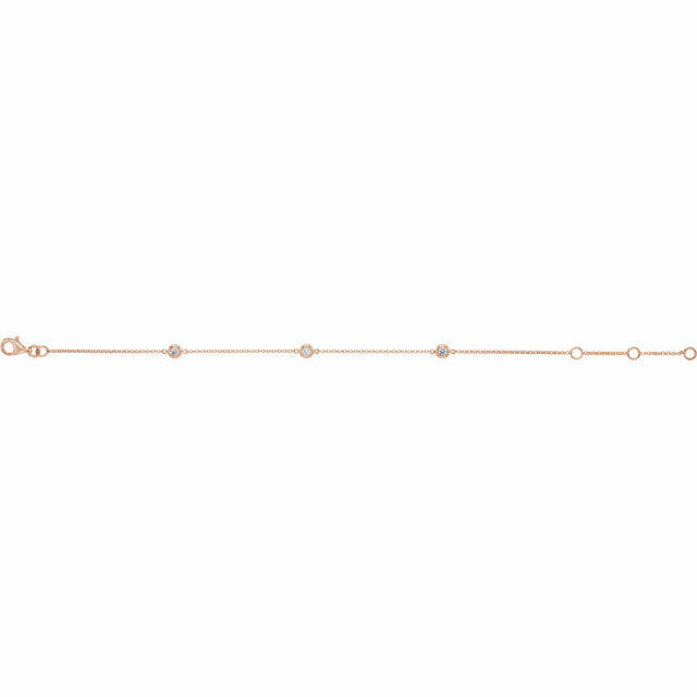 A sweet look of love and romance, this fine bracelet makes a thoughtful gift for women of all ages. Sparkling with 1/6 ct. t.w. of diamonds, this 7.0-inch bracelet secures with a claw clasp.