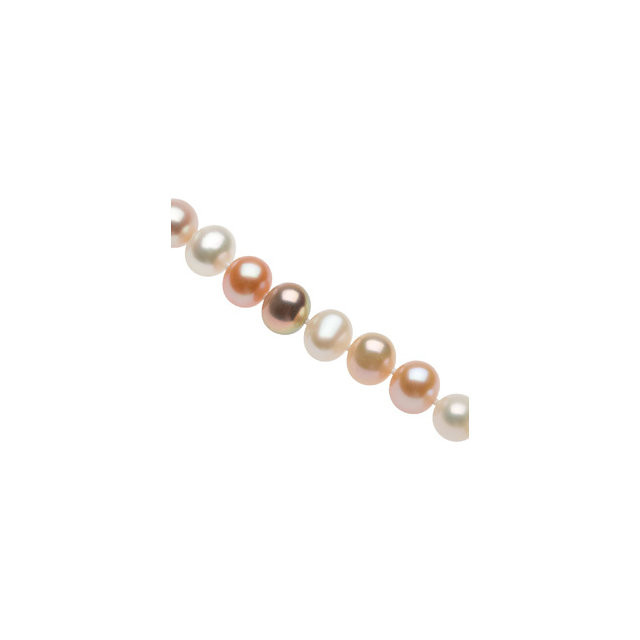 Freshwater Cultured Multi-Color Pearl Bracelet fashioned in sterling silver. Bracelet measures 08.00-09.00mm and polished to shine.