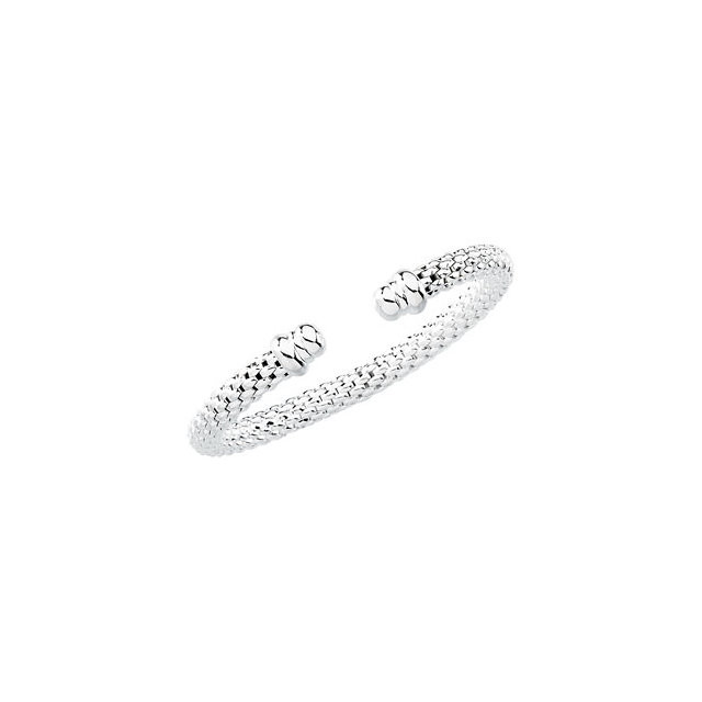 Sterling silver rasberry cuff bracelet. Beautiful cable or cuff style bangle bracelet is a real charmer. It is 7.25mm in diameter and is 7.50 inches.