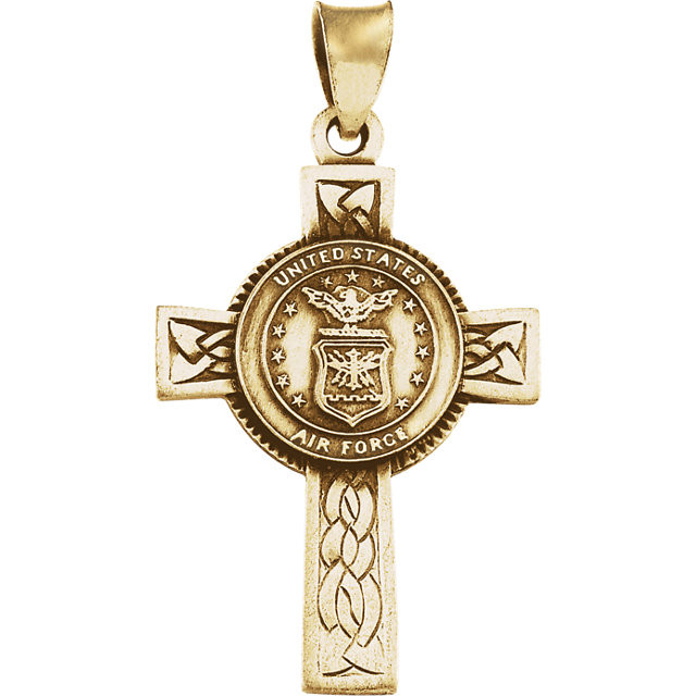 Show your support of our troops, our freedoms and your faith with this beautiful air force cross pendant. This cross features a center medal displaying the US Air Force.